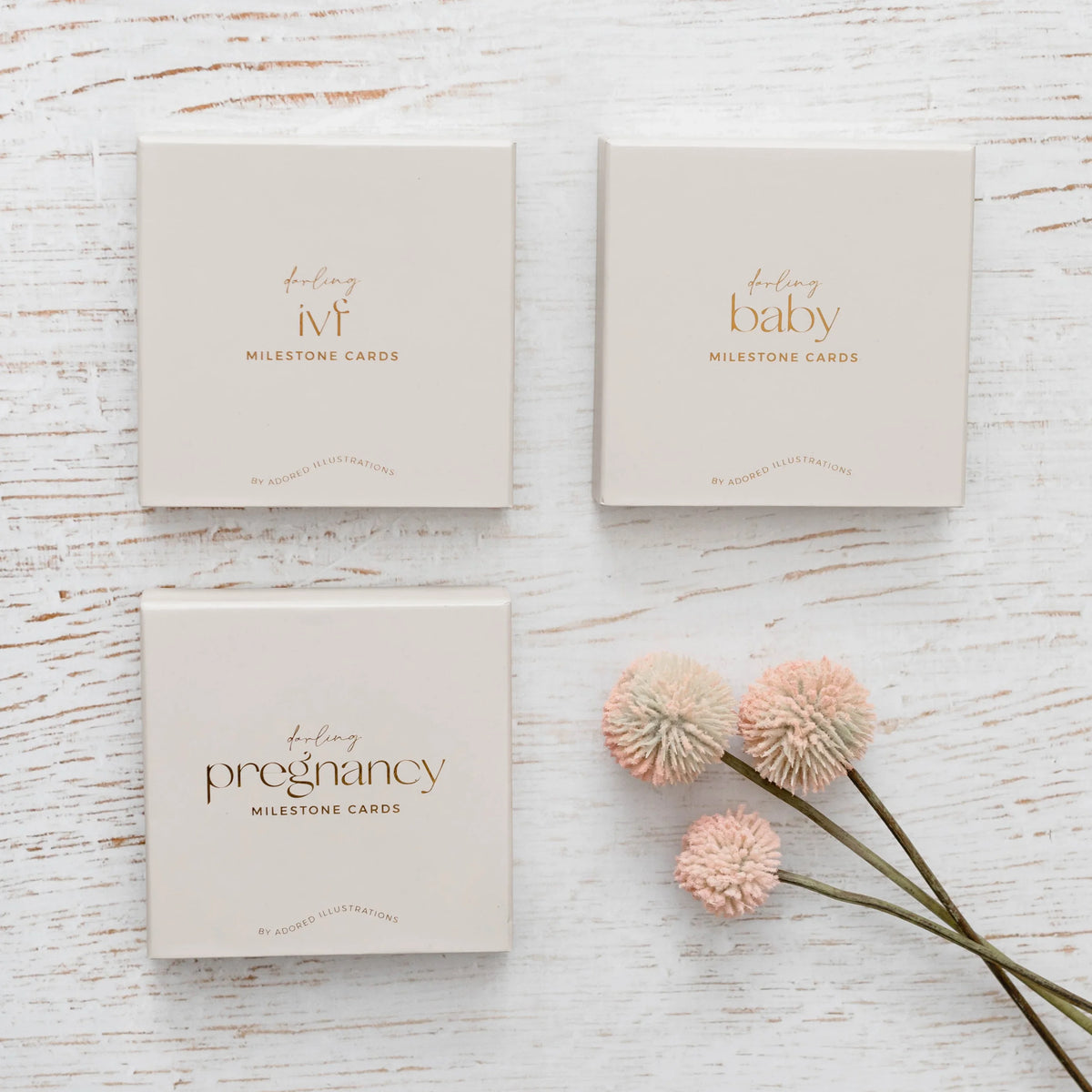 Darling IVF Milestone Cards.